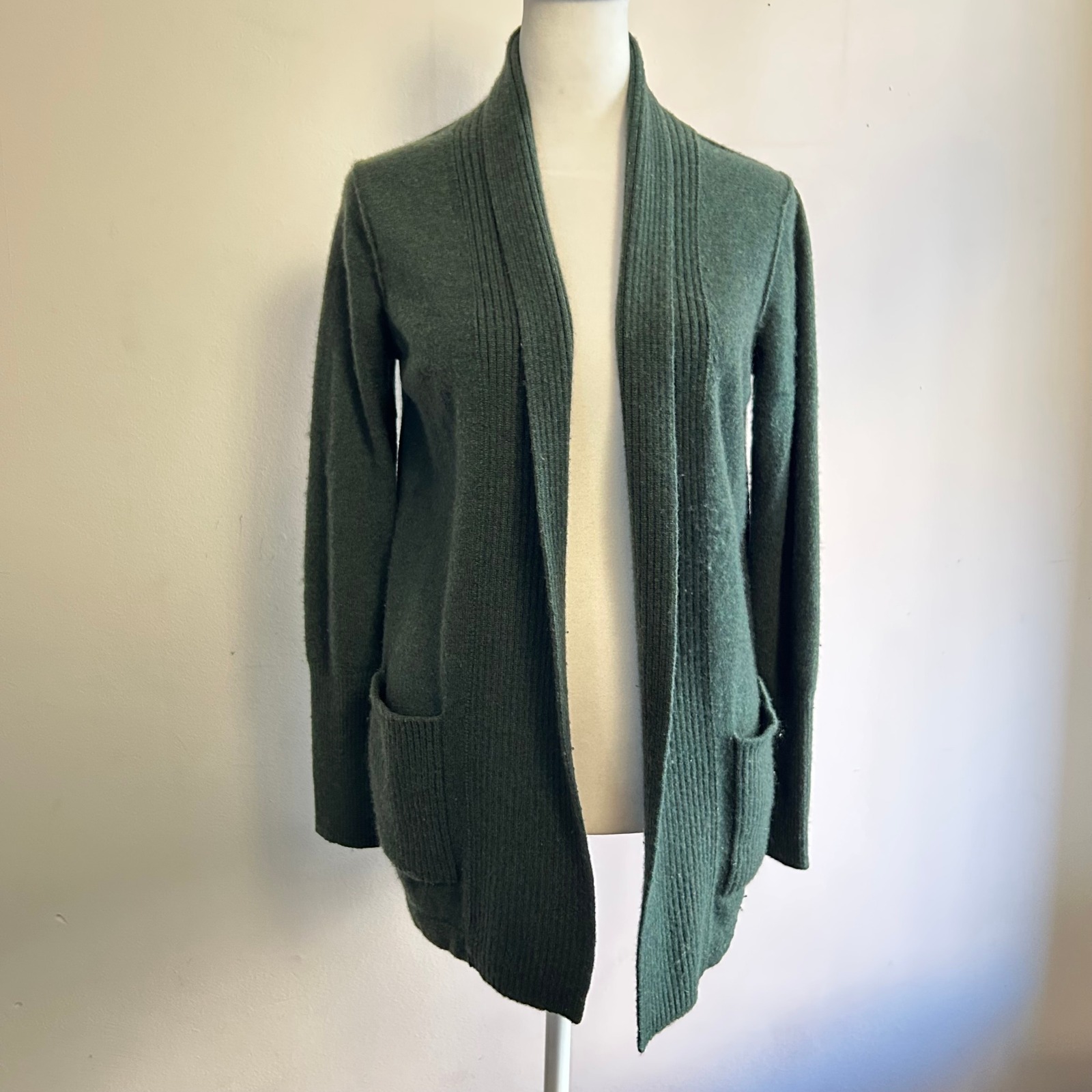 The Cashmere Project Cardigan Womens Small Green 100% Cashmere Shawl